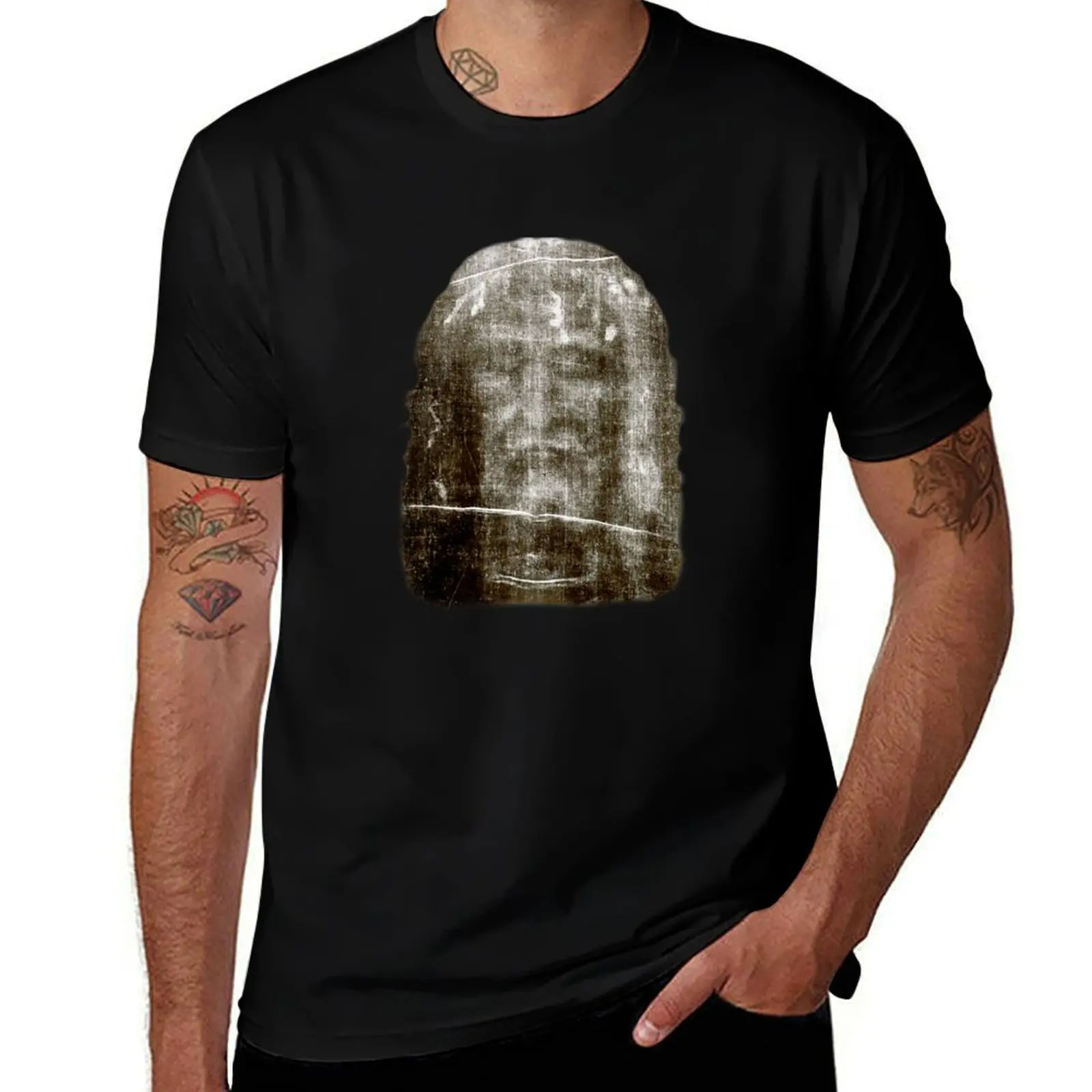 

Футболка Shroud of Turin - Most Holy Face of Jesus, футболка с аниме, одежда в стиле аниме, милые топы, облегающие футболки для мужчин