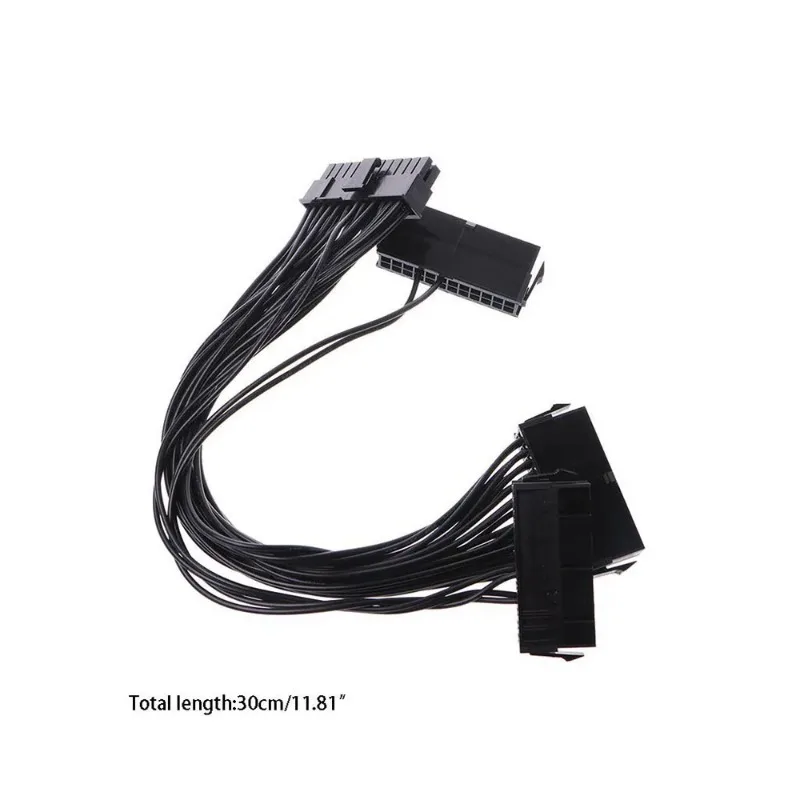 ADD3PSU Adapter ATX 24Pin Male To Female Dual Molex Power Supply Sync Starter Extender Cable For Bitcoin Litecoin Miner