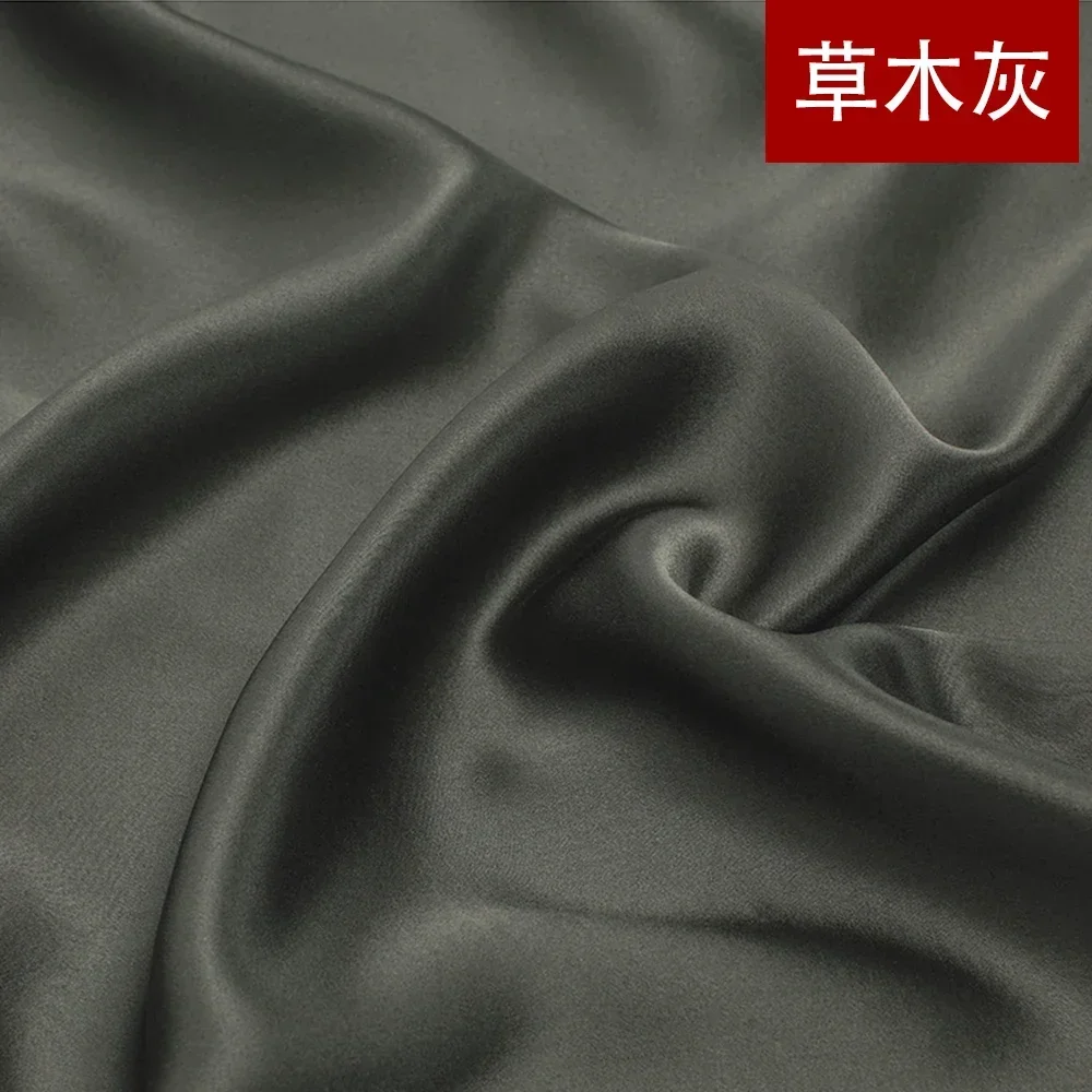 114cm Width 22MM Heavy-duty Silk Fabric Pure Pigment Crepe Satin 100% Natural Mulberry Silk Used for Clothes Pillowcases Scarves