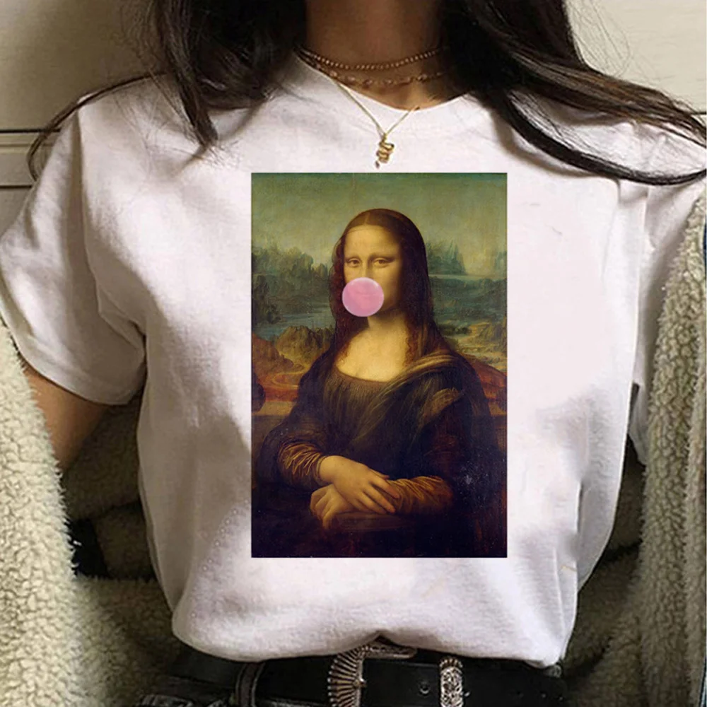 Mona Lisa tshirt women graphic t-shirts girl graphic designer streetwear clothing