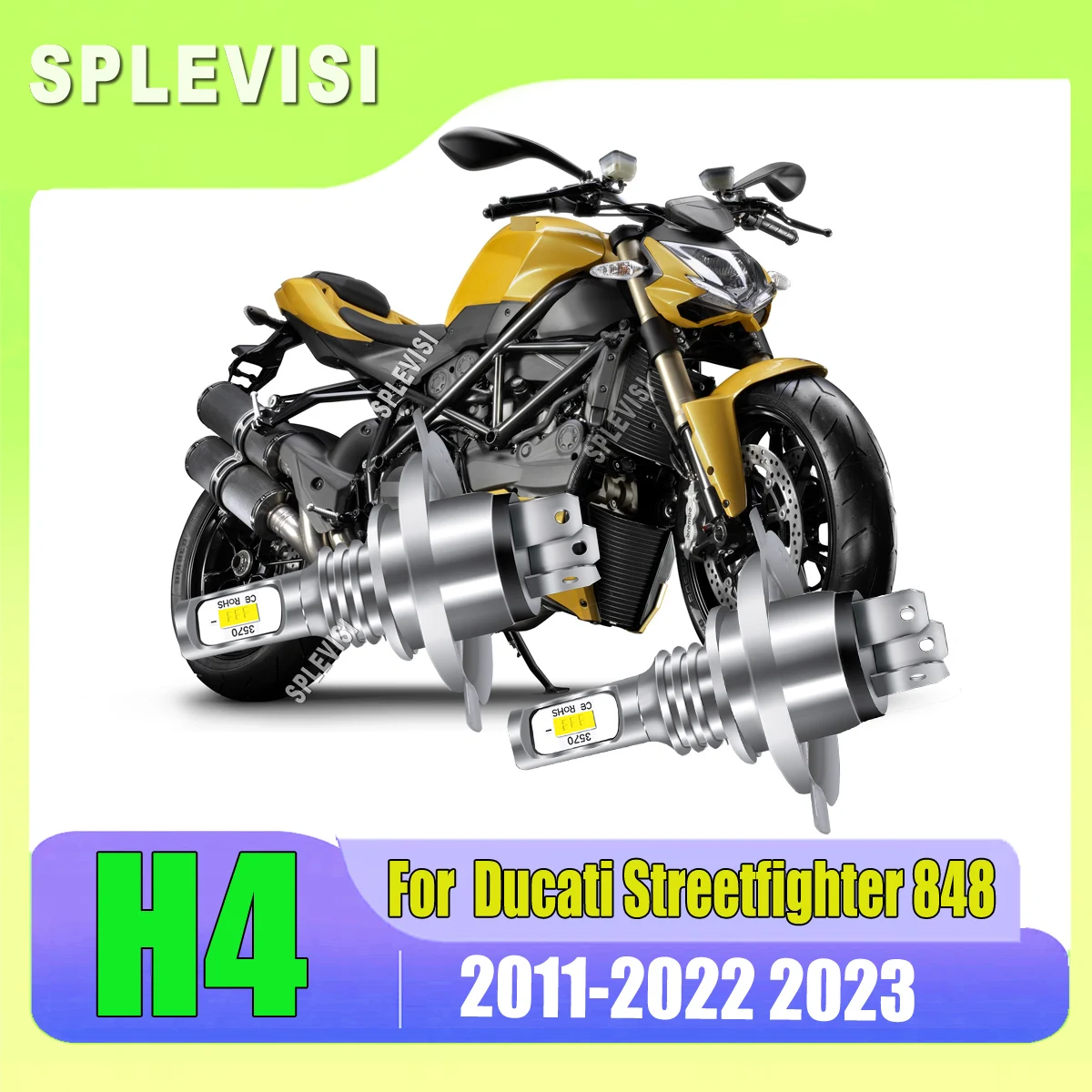 

H4 9003 LED Headlight Bulb Replace Kit - undergone strict waterproof For Ducati Streetfighter 848 2011 2012 2013 2014 2015-2023