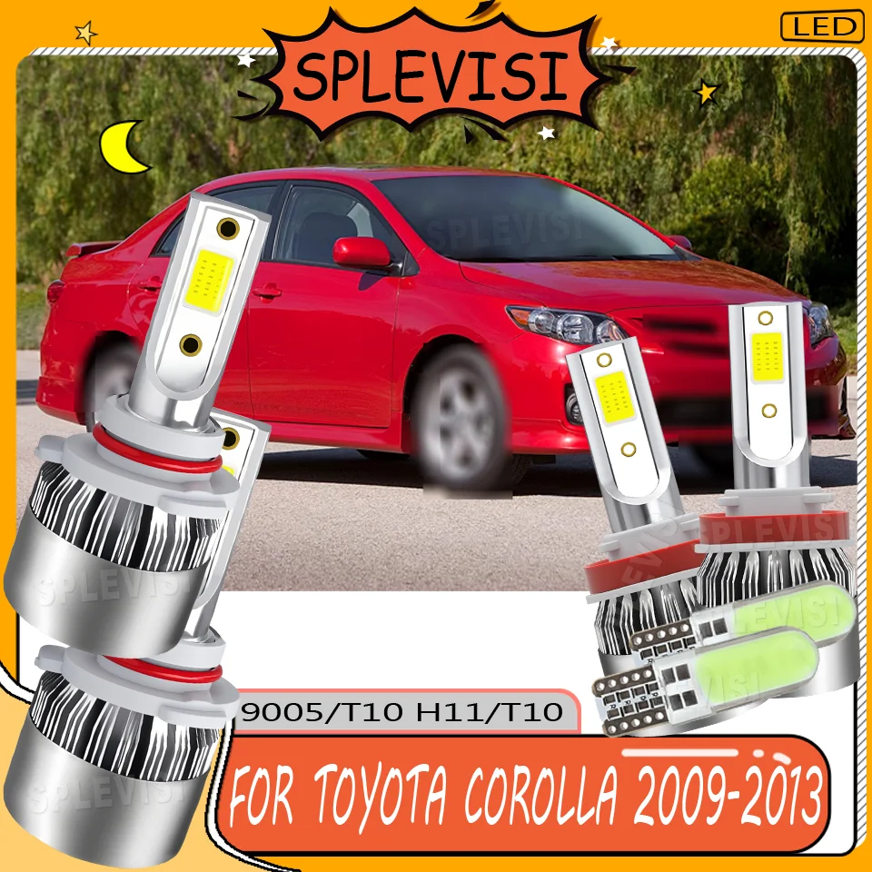 أداة إضاءة الاستجابة الفورية-أقل تناسب أضواء السيارة مشرق الأبيض LED المصابيح الأمامية لتويوتا كورولا 2009 2010 2011 2012 2013 #1