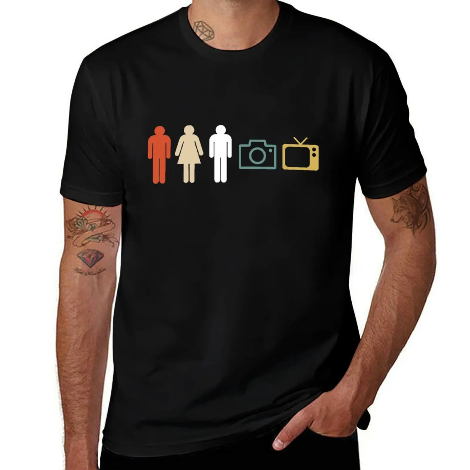 Person woman man camera Tv T-Shirt Holiday Vacation Tee Shirt