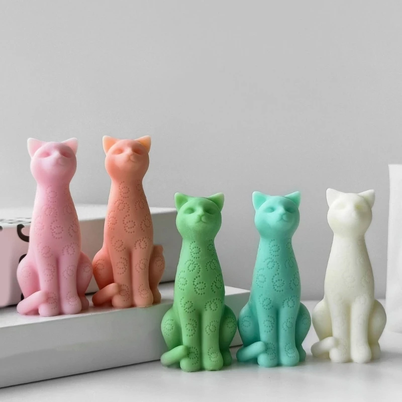 3D Sitting Cats Making Mould Easy to Demold Aromatherapys Molds Soap Mould Practical Jewelry Making Supplies