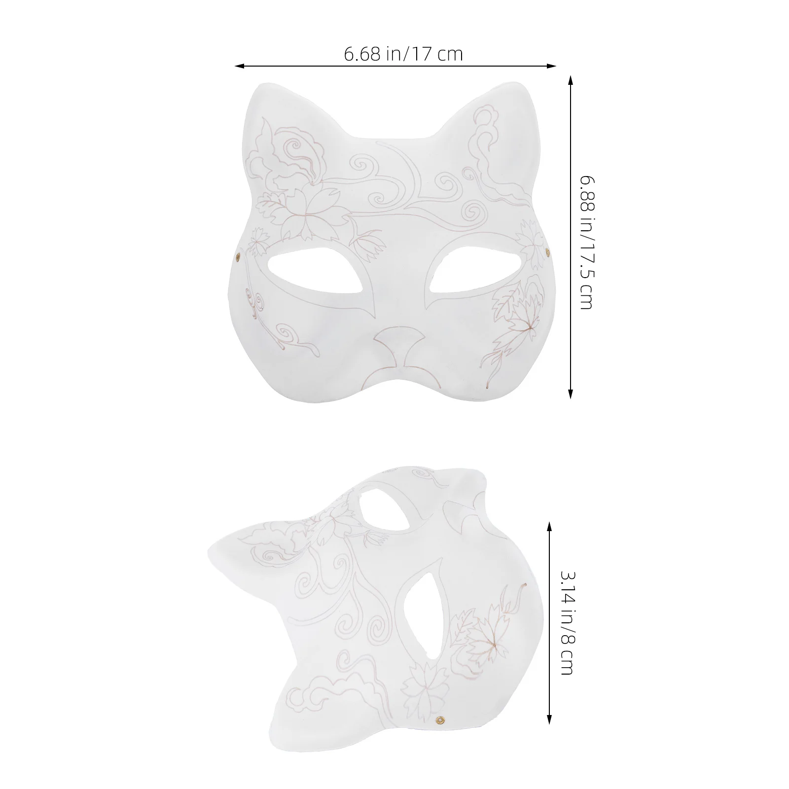 

DIY Graffiti Cat Shaped Mask Blank Unpainted Masks for Kids Creative Family Activities DIY Masks Blank Unpainted Mask