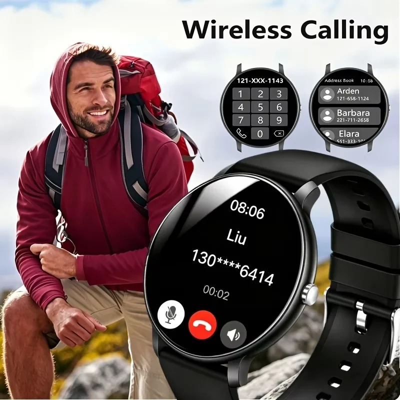 Men's 1.5-inch Large Touch Screen Smart Watch
