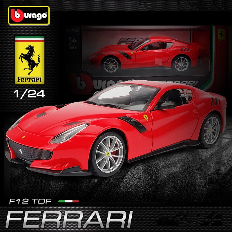 Bburago 1:24 Ferrari F12 TDF Alloy Sports Car Model Diecast Metal Toy Racing Car Model High Simulation Collection Childrens Gift