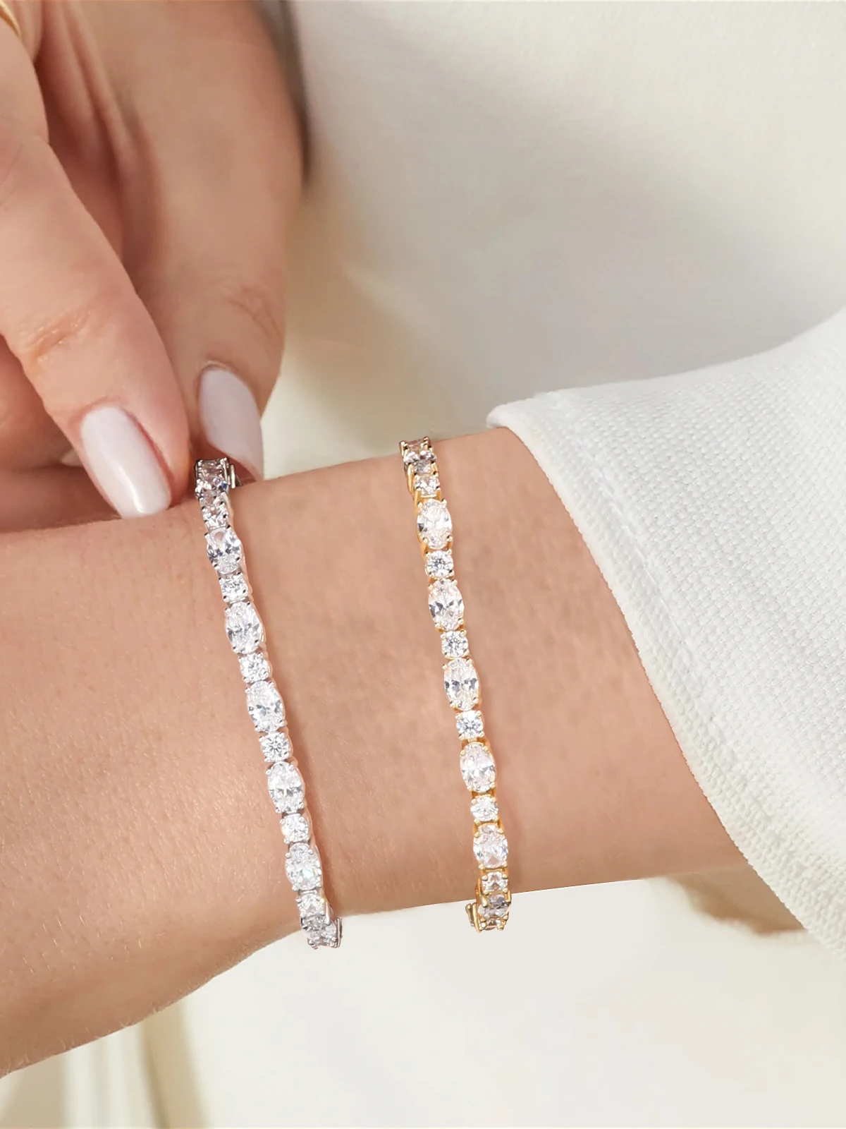 APIR Oval & Round Cut 5A Cubic Zirconia Tennis Bracelet for Women 925 Sterling Silver Daily Stackable Bracelets Fine Jewelry view 6
