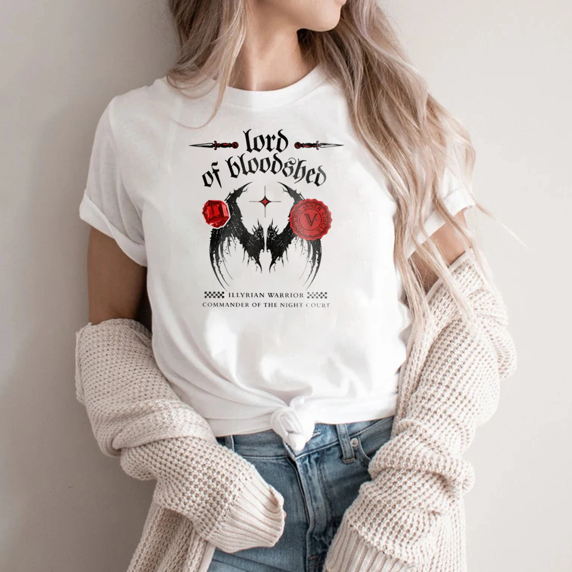 Camisa Casiana, Señor del derramamiento de sangre, corte nocturno, Nesta, SJM, Merch, ACOTAR, montañas, villyrian, Velaris, regalo para fanáticos del ACOTAR