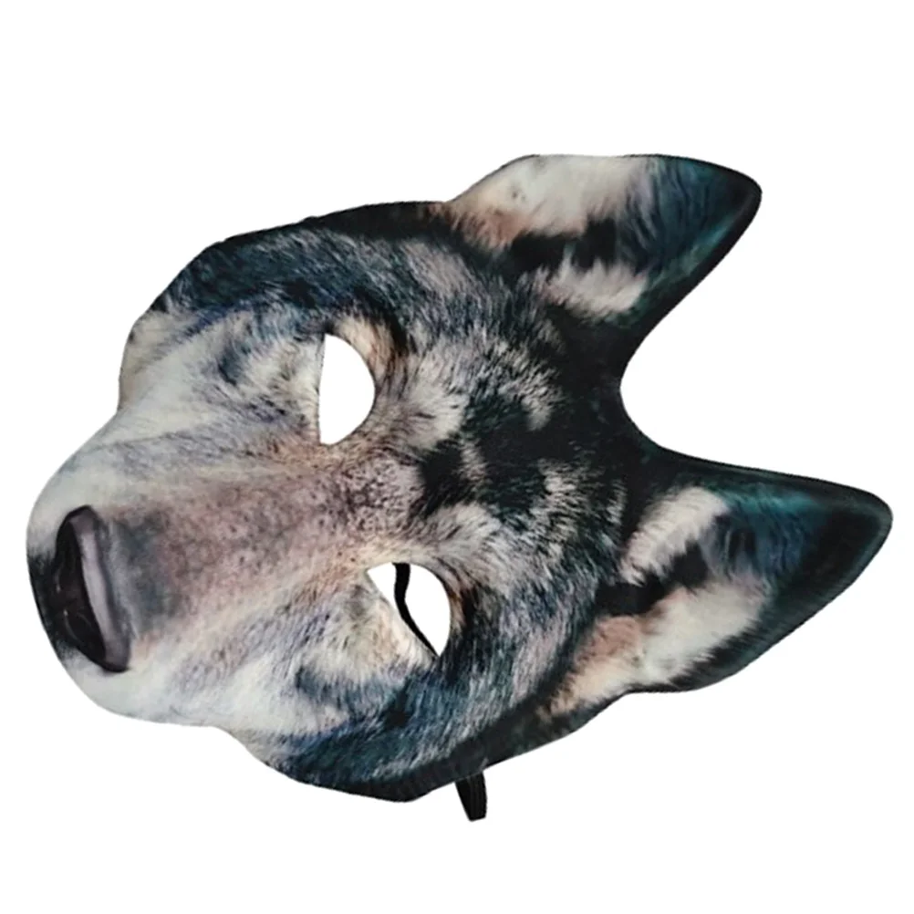 Maschera realistica del lupo di Halloween Maschere del costume da lupo mannaro 3D Maschere di travestimento di animali spaventosi per feste Maschera di lupo