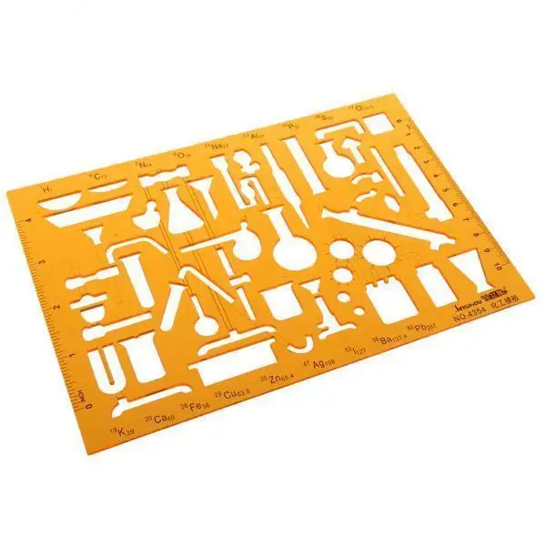 2x Different Functions Chemistry Science Experiment Symbol Drawing Stencil Templates