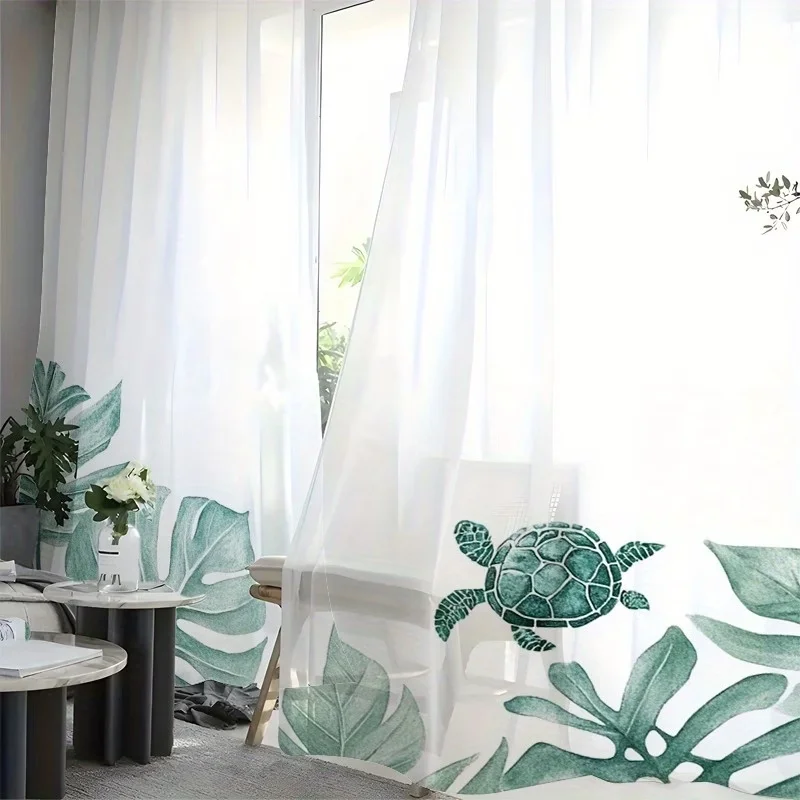 2PCS Digital Printing Sheer Curtain, Gothic Skulls Roses Dark Pattern, Edgy Punk Rock Alternative Emo Teen Bedroom Decor view 5