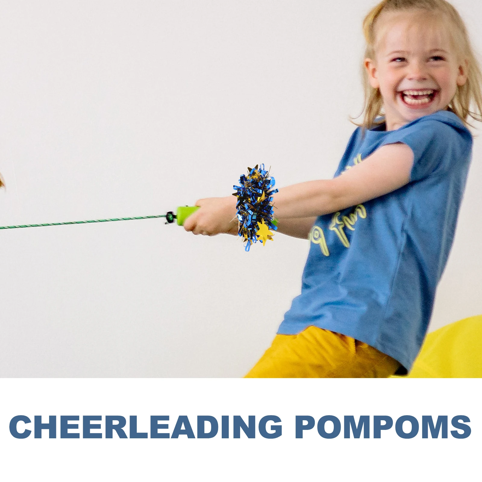 

6pcs Flower Durable Bright Colors Pom Poms Portable Pom Poms Easy Wear Cheerleading Props Dance Cheerleading Props Teams