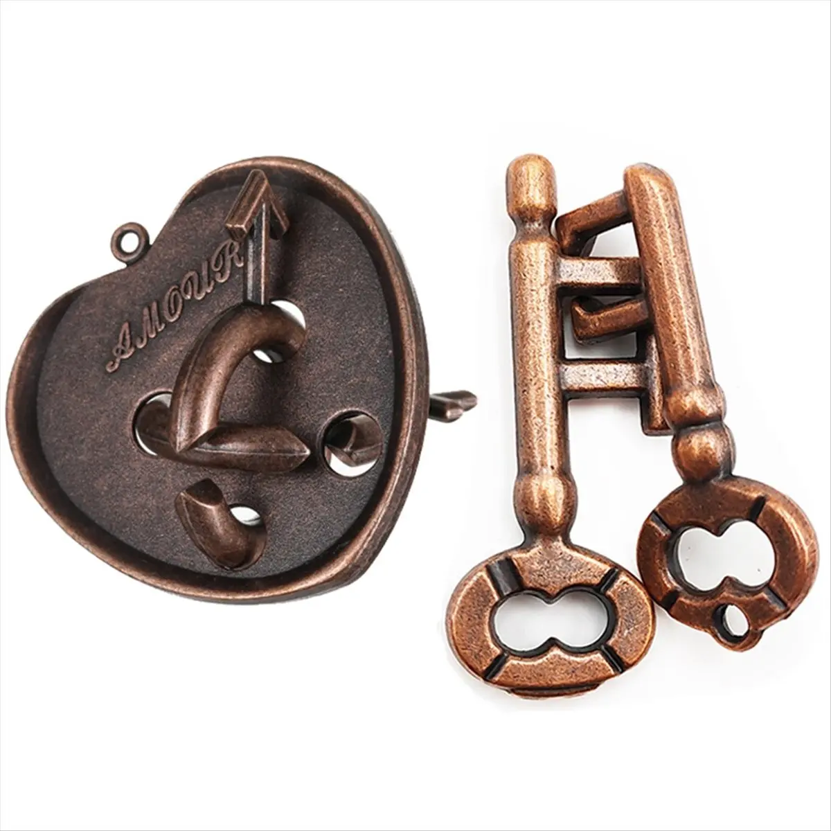 A89X Classic Intelligent Lock Toy Brain Tester Development Alloy Key Ring Puzzle Game Kid IQ Thinking Test Key Puzzle Toys