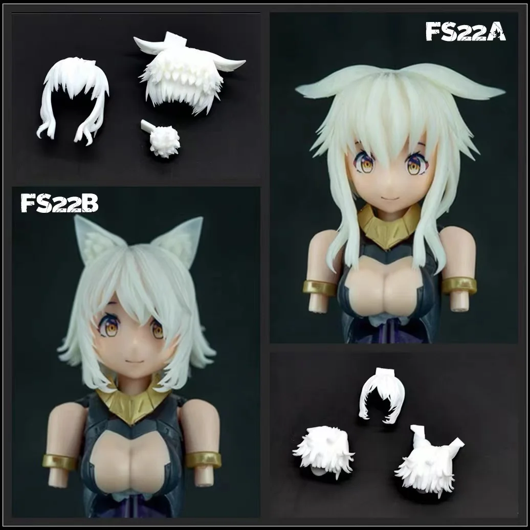 SH Studio Unpainted Resin upgrade parts of hair set for 1/12 scale mobile suit girl kids toys