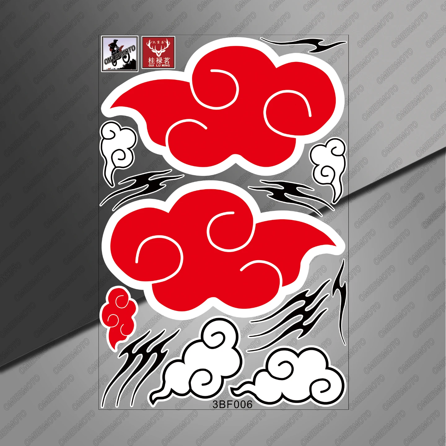 

Motorcycle stickers trunk freedom cloud Ghost decal waterproof and sun resistant decorative protection