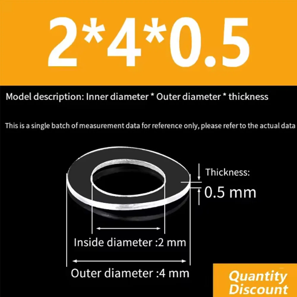 500/1000Pcs Size Inner x Outer x Thickness Hard Transparent Plastic Pvc Flat Washer Clear Plastic Washers Insulation Gasket