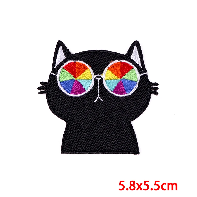 Cartoon bestickte Patches Eisen auf Patches für Kleidung thermoadhäsive Patches auf Kleidung DIY süße Katze Patch Jacke Applikation