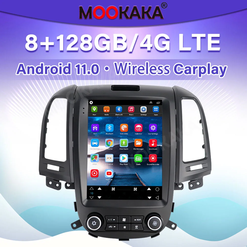 

Автомагнитола на Android 11 для Hyundai Santa Fe 2006-2012, 8 + 128 ГБ