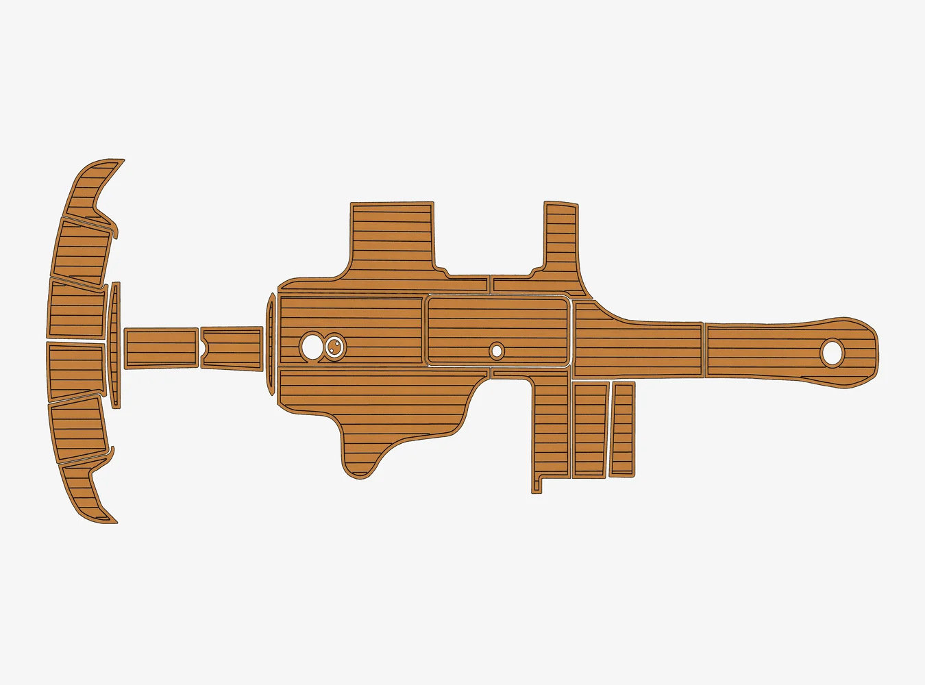 

2001-2007 Sea Ray 290 BR Bowrider 1/4" 6mm EVA foam Non-Slip PVC Teak Decking marine Mat seadek aqua carpet Marine Floor