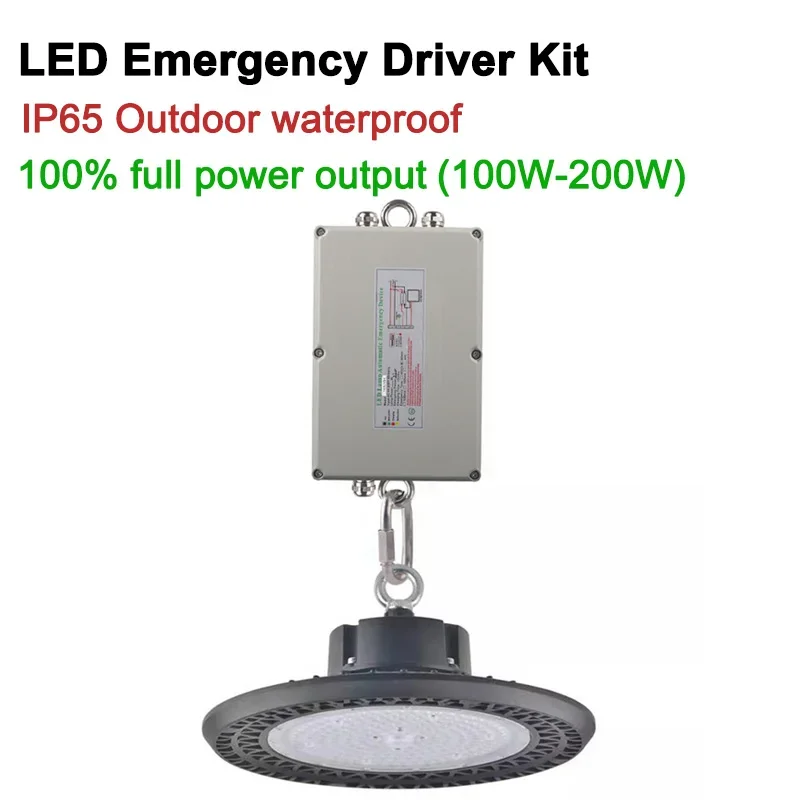 200W UFO High Bay Light Waterproof led Emergency driver Kit IP65 Emergency  Pack