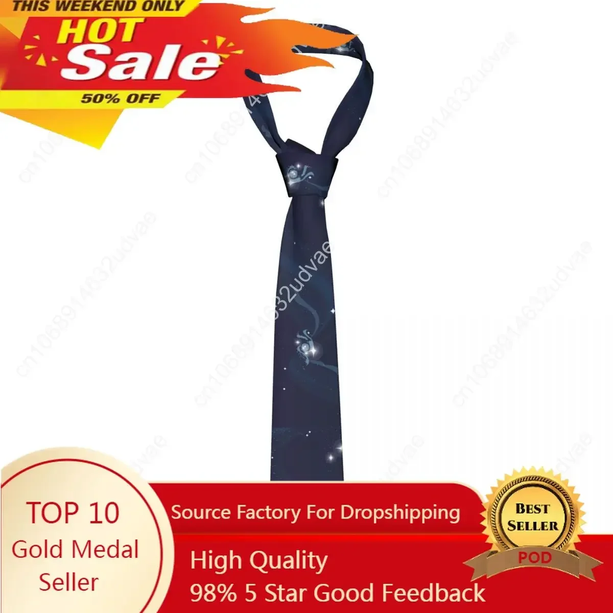 Mens Tie Slim Skinny Abstract Universe With Stars Necktie Fashion Necktie Free Style Men Tie Party Wedding