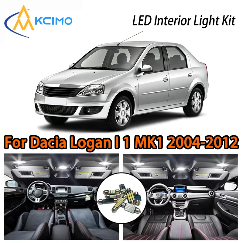 

Easy Install LED Interior Lights For Dacia Logan I 1 MK1 2004-2012, Two Color Car Mood Lighting