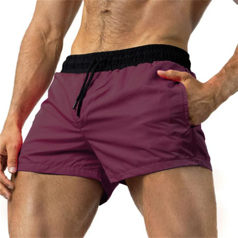 Pantalones de chándal para hombre, Shorts deportivos de secado rápido sin forro, ligeros con cinturón elástico, para gimnasio y playa, novedad de