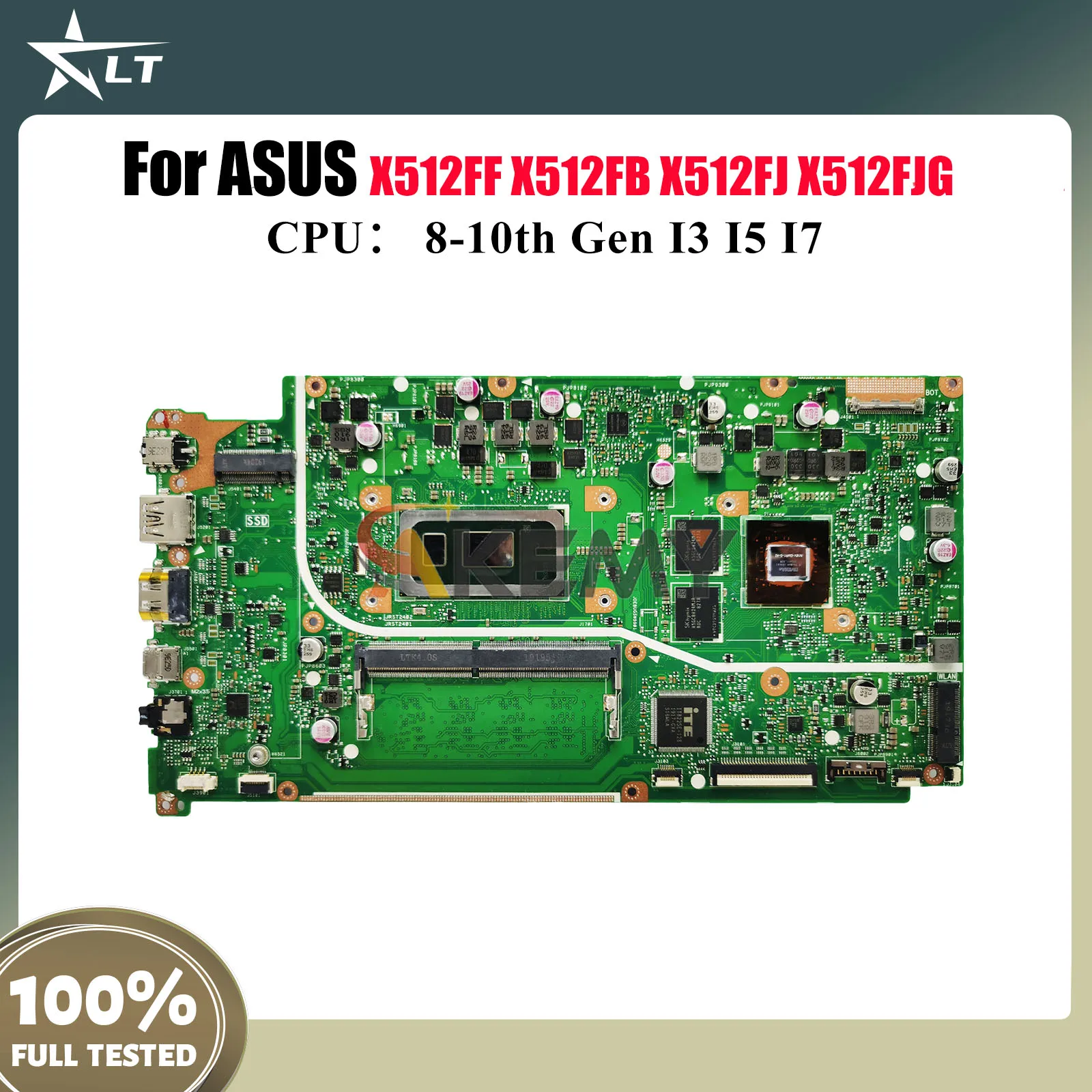 

X512FF Материнская плата для ноутбука ASUS X512FJ V512F V5000F X512FJG X512FB X512F A512F F512F K512F S512F Материнская плата с процессором I3 I5 I7