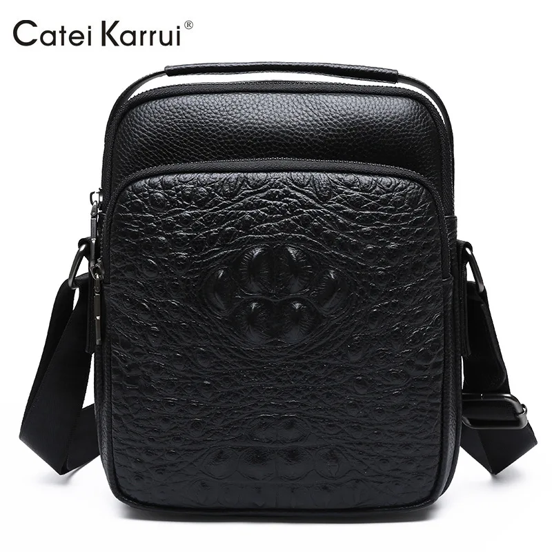 

New Fashion Men's Top Layer Cowhide High-end Fashion Crossbody New Youth Shoulder Messenger Luxury Genuine Leather Men Bag