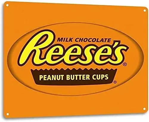 Tin Sign Reese;s Cups Metal Decor Wall Art Kitchen Candy Store A591  Iron Painting Designable