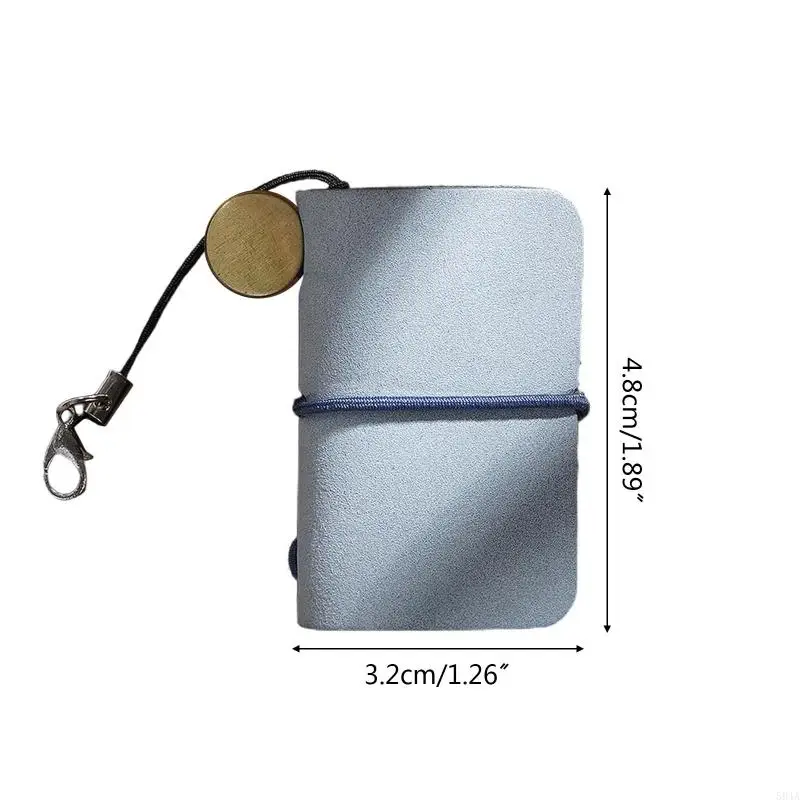 594A Retro Leather Notepad for Men Women Planner Notepad with Unlined Paper 64 Pages