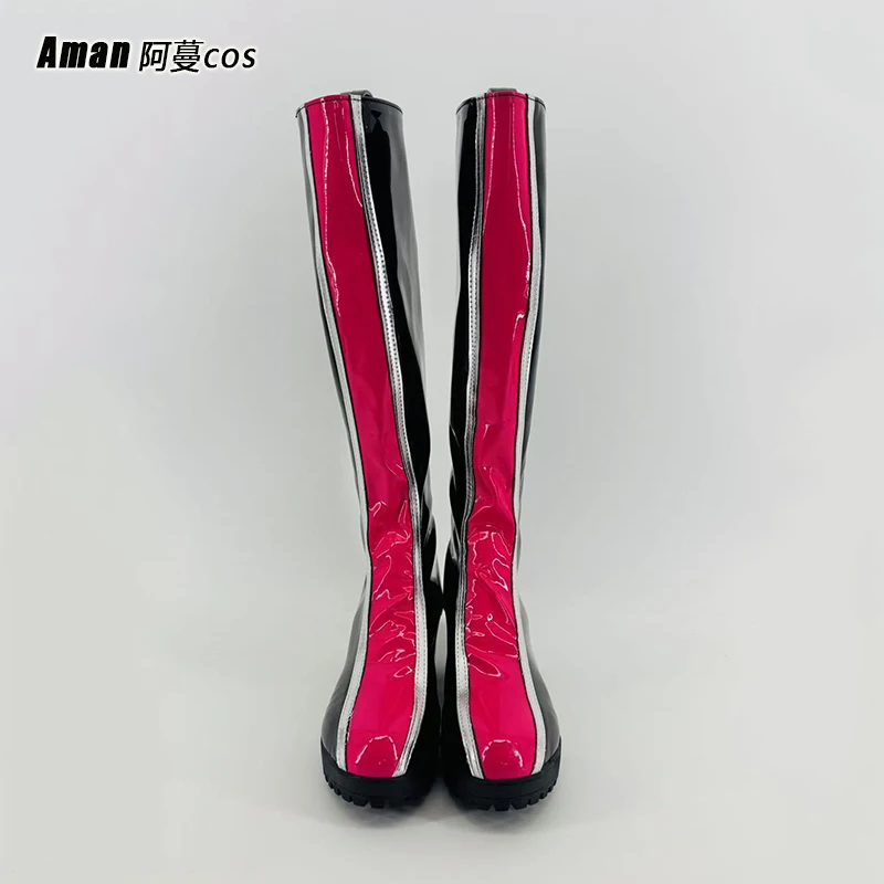 KPop Demon Hunters Rumi Cosplay Kostium Buty Ręcznie Robione Sztuczne Skórzane Botki Anime Karnawał Impreza Halloween