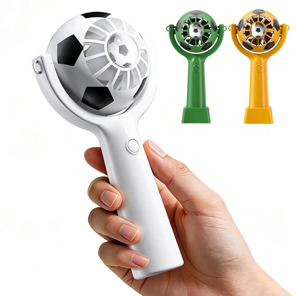 Soccer Neck Fan, Portable Mini Handheld Fan with Lanyard, Football Shape Cooling Fan for Outdoor Sports, Fan Gift