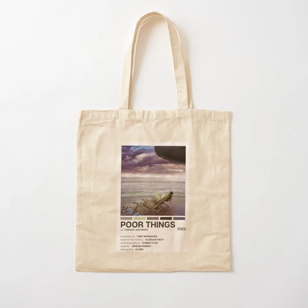 Poor Things (2023) Movie Poster Tote Bag tote bag woman hand bags bags for women eco bag folding Canvas Tote