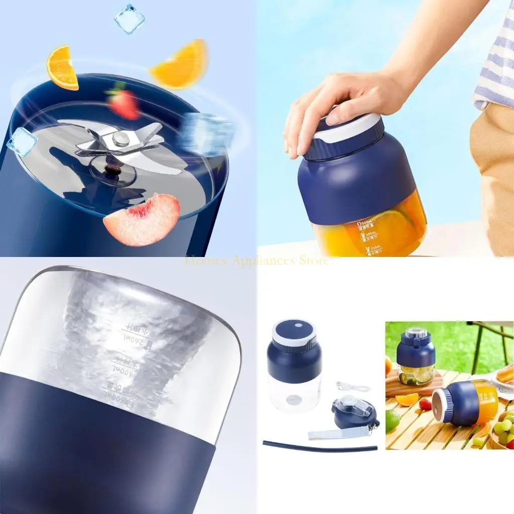 

D0AB 500 мл соковыжималки портативные смузи -смузи -блендеры USB перезаряжаемый многофункциональный