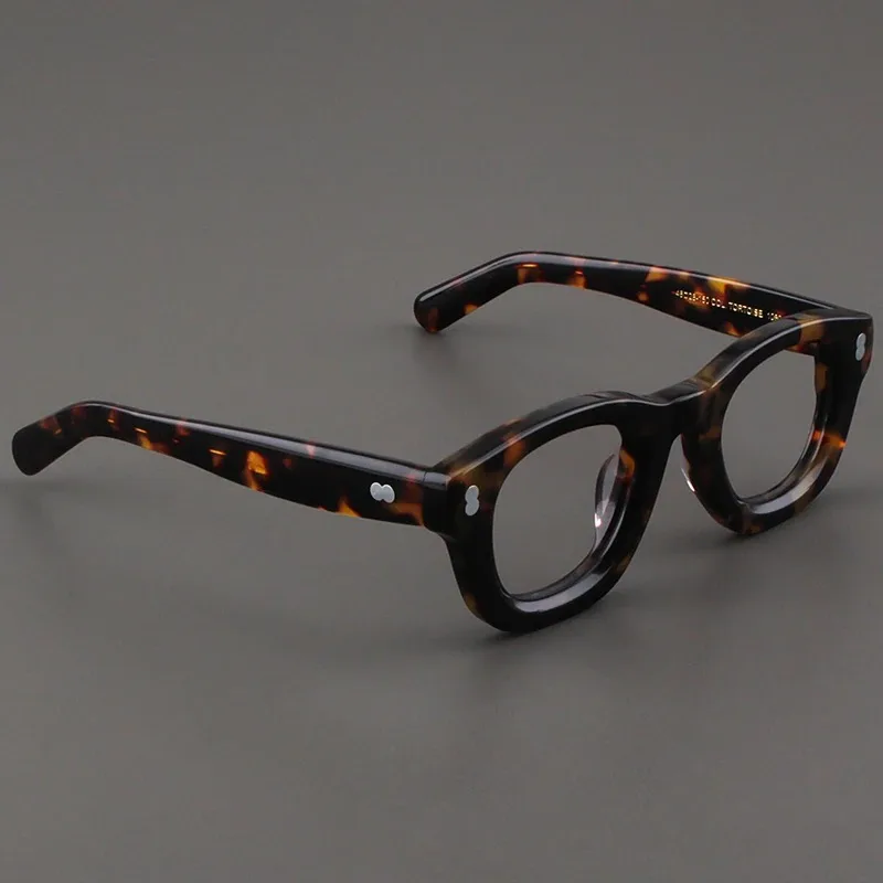 

Luxury Men Glasses Frame Fashion Thick Acetate Square Designer Brand Myopia Eyewear Handmade OpticsWomen Prescription Eyeglasses
