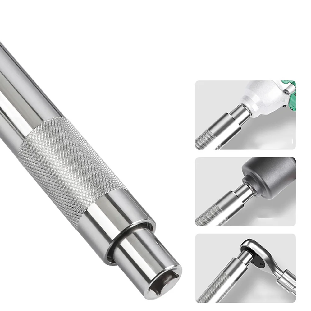 2in1 Automatic Wrench Extender Tool with Non Slip Silicone Grip and Quick Change Driver Heads for Workshop Efficiency