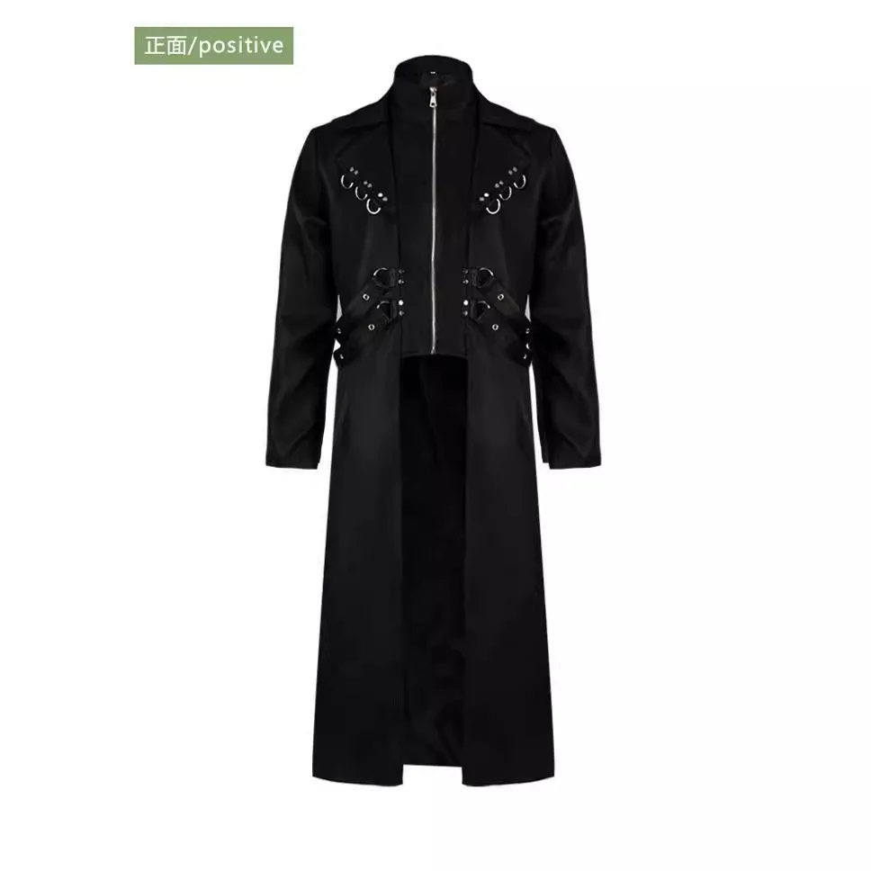 

Best-selling Medieval Renaissance Punk Coat Performance Costume Gothic Long Halloween Dress