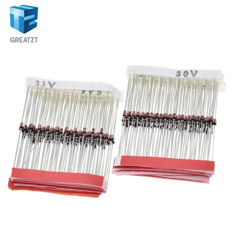 GREATZT 1BAG= (2V4 to 33V) 270Pcs 27 Values 1/2W 0.5W Zener Diode Assorted kit Assortment Set New