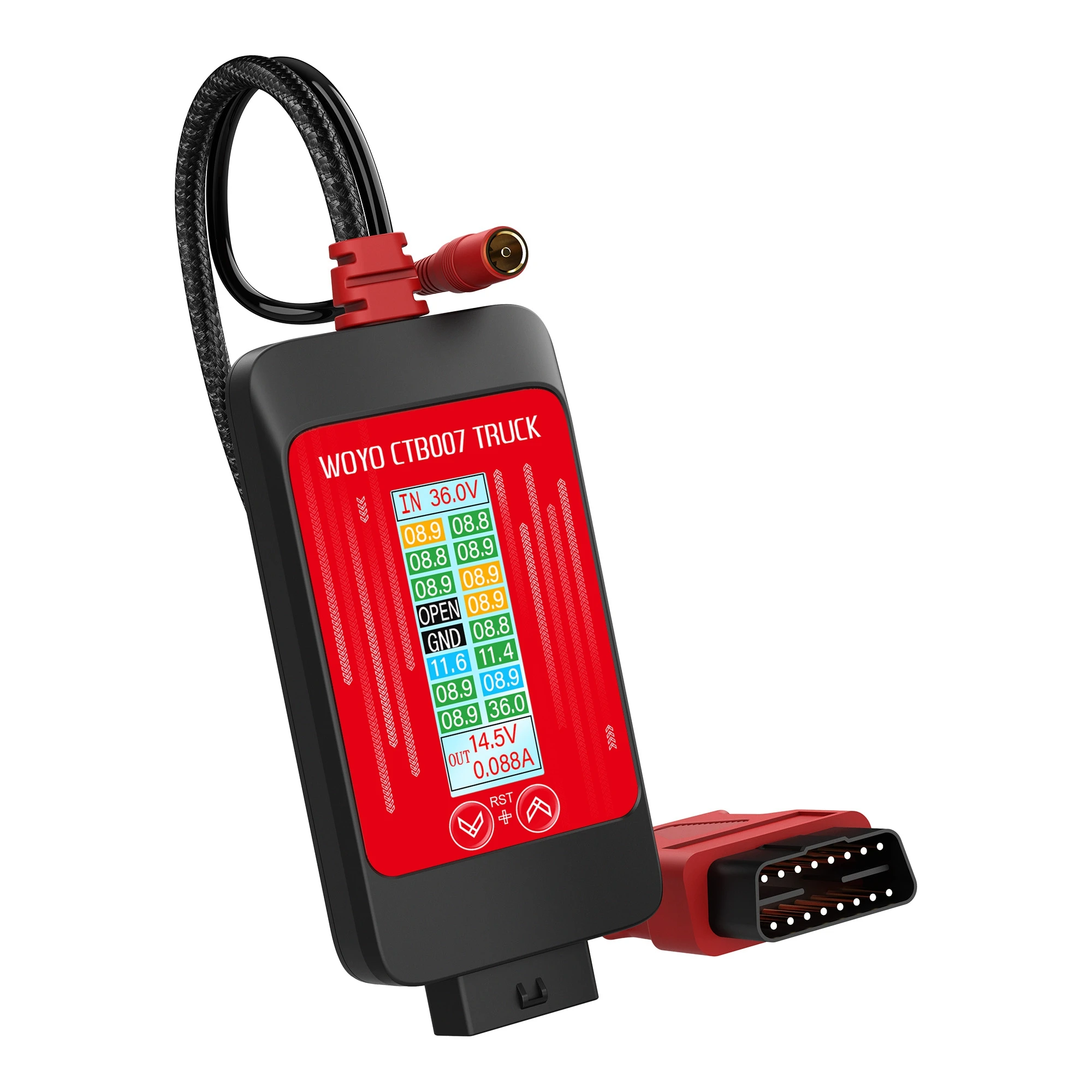 For Truck Regulated Output Voltage Converter WOYO OBD2 Tester Compatible with Diagnostic Protocols 12V Protect Diagnostic Tools