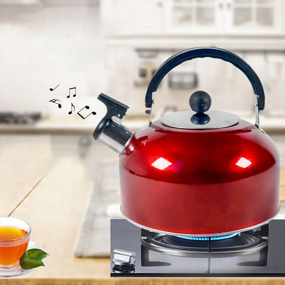 3L Durable for Hiking Cooking for Home Office Restaurant Whistling Kettle Teakettle Stove Gas Water Kettle Teapot for Trips
