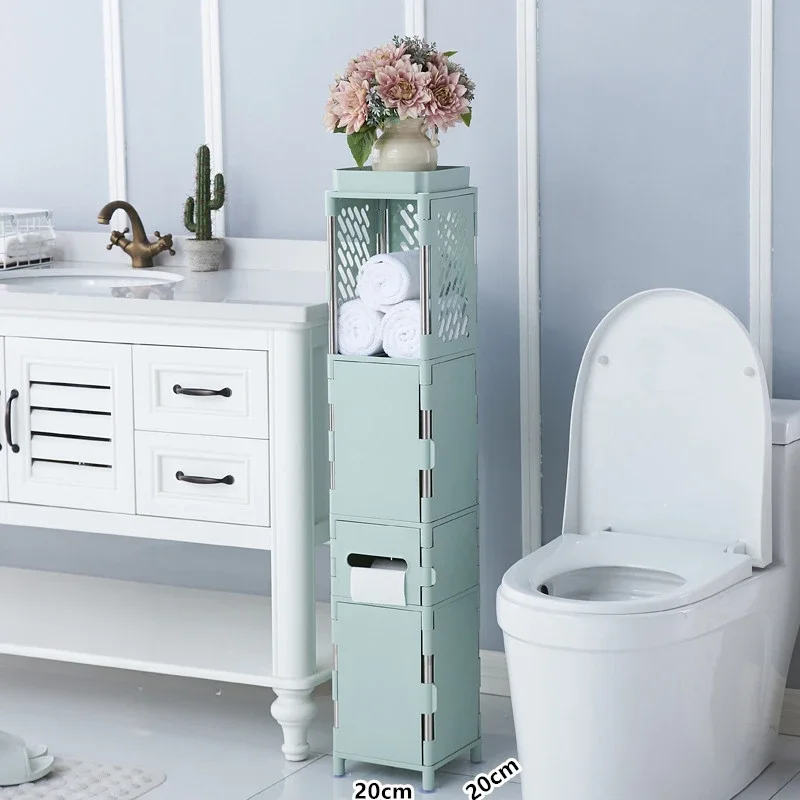 

Bathroom Storage Holders, 20cm Floor Type Crevice Rack, Multi-layer Bedroom Bedside Table, Toilet Room Organizer