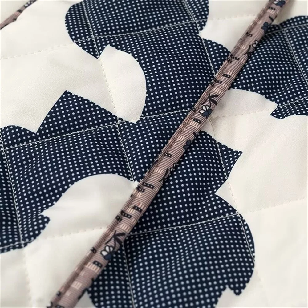 2024 Herfst Nieuwe Dameskleding Europese En Amerikaanse Stijl Retro Mode Veelzijdige Kimono Katoenen Jas Met Lange Mouwen En Print