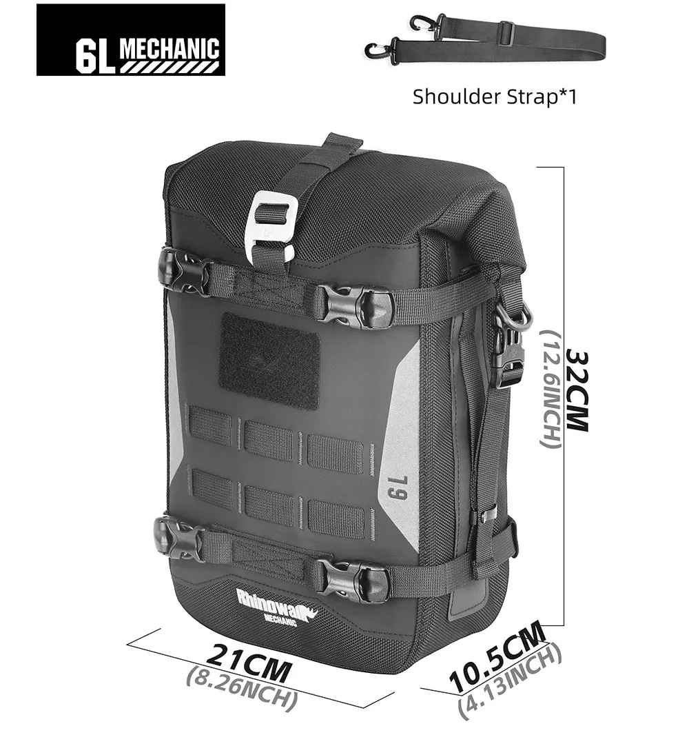 Rhinowalk Motorrad-Stoßstangentasche, wasserdichter Rahmen, Sturzbügel-Pack, Outdoor-Fahrrad-Werkzeug-Platzierungstasche mit innerer Stützplatine – Detail 4