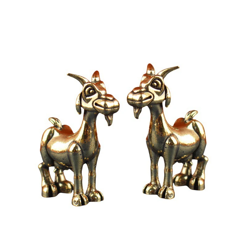 

Vintage Brass Goat Statue Retro Animal Sculpture For Home & Office Decor Perfect For Collectors Ornament