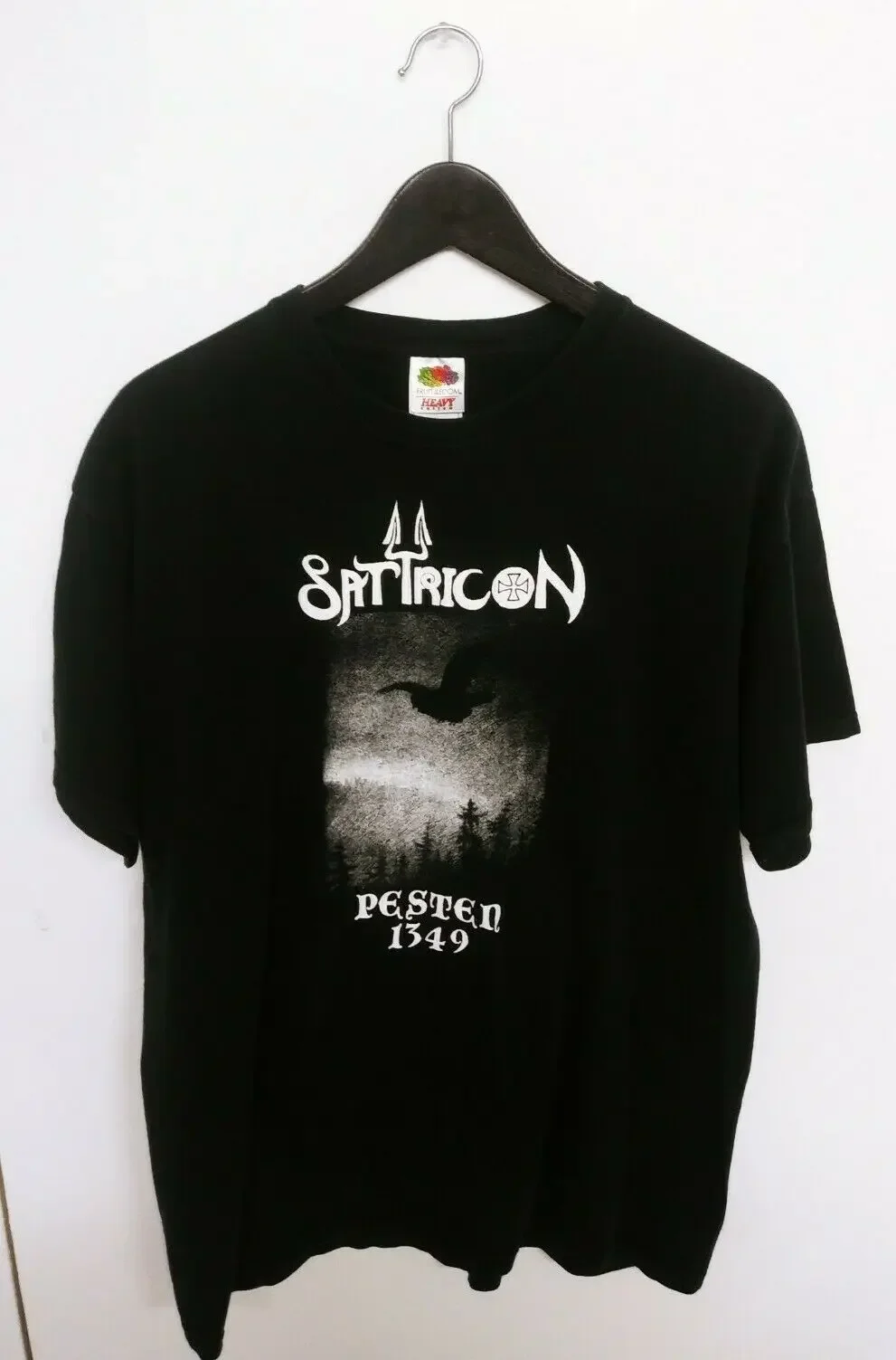 

Размер футболки Vtg Satyricon Preston 1349 Norge Fruit of Loom 1990-х годов (XL)