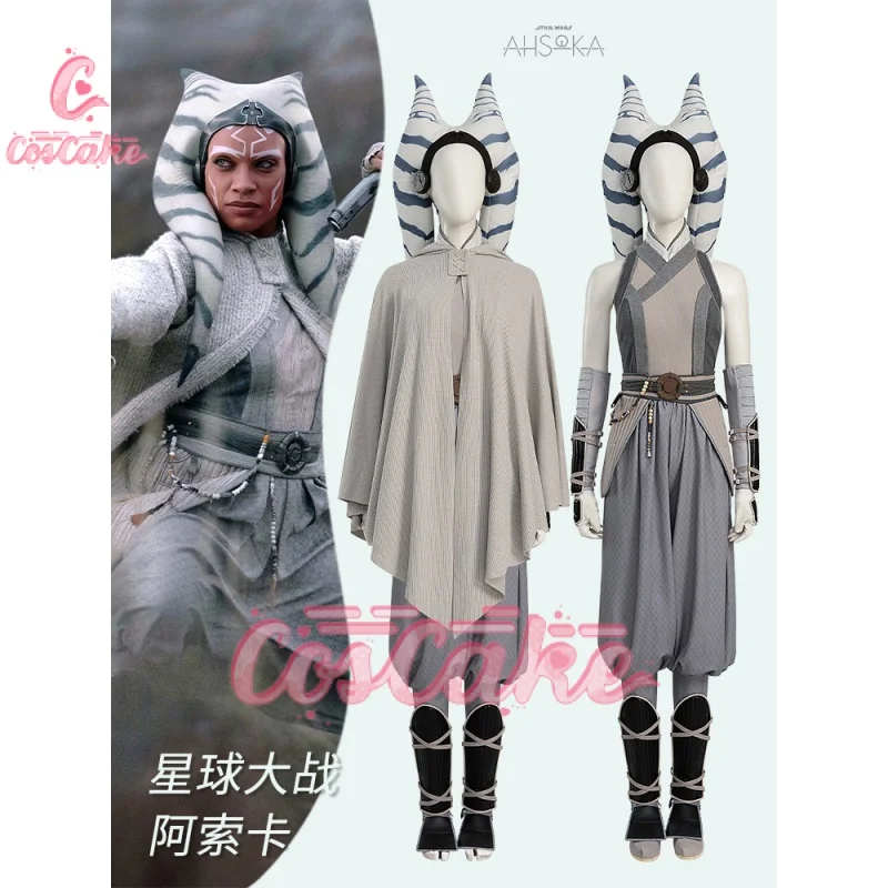 The Mandalorian Ahsoka Cosplay Costume Clone Wars Ahsoka Tano Jumpsuit Hat Superhero Outfits for Halloween