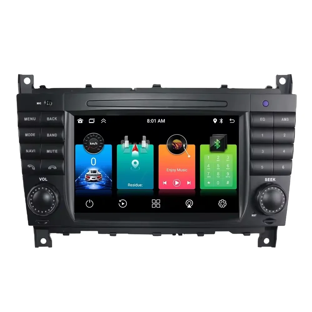 LELV Android 13 Car Dvd Stereo Player For Universal Mercedes Benz Clk W209 W203 W463 W208 With Gps Navigation Carplay