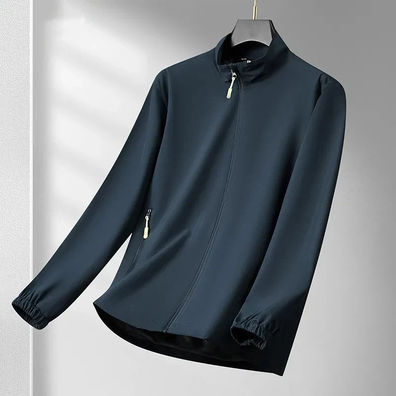 

Men Casual Stand Collar Softshell Jacket Spring Autumn Windproof Anti Wrinkle Outdoor Coat
